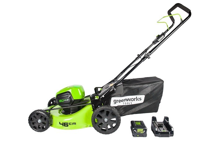 Газонокосилка аккумуляторная Greenworks 60V GD60LM46HPK4 (1хАКБ 4Ач и ЗУ) 46см