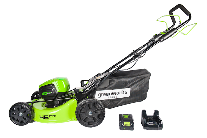 Газонокосилка аккумуляторная Greenworks 60V GD60LM46SPK4 (1хАКБ 4Ач и ЗУ) 46см самоходная