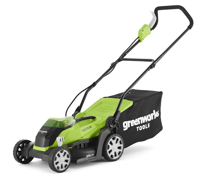 Газонокосилка аккумуляторная Greenworks 40V G40LM35K4 (1хАКБ 4Ач и ЗУ) 35см