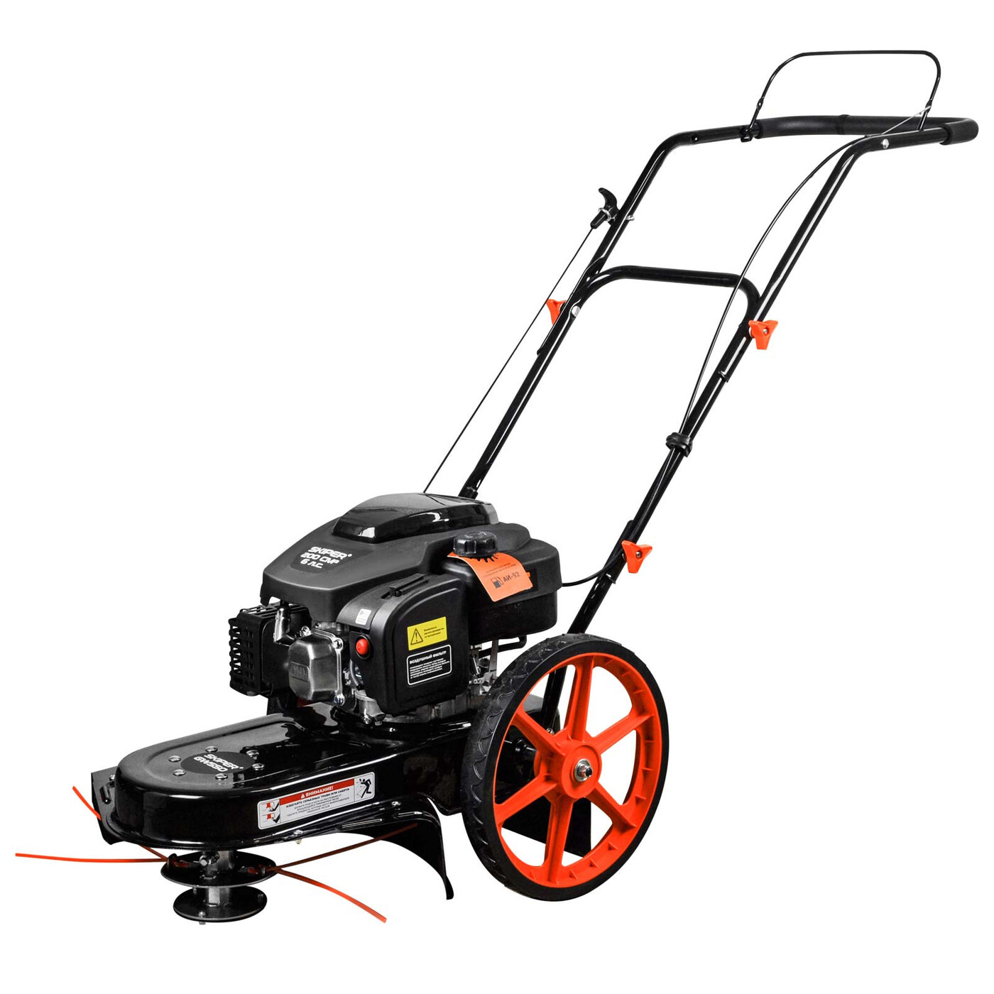 Газонокосилка бензиновая SKIPER GW550 (56 см, 6 л.с., лесочная, ручное перем, 2 колеса, стал. дека)