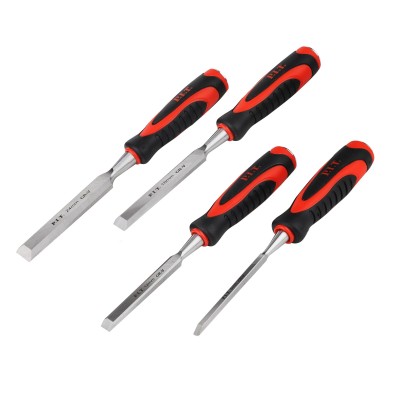 Набор стамесок по дереву плоские P.I.T. CONTROL HSET02-0004,4 шт., 6-12-18-24 мм, 265х135мм