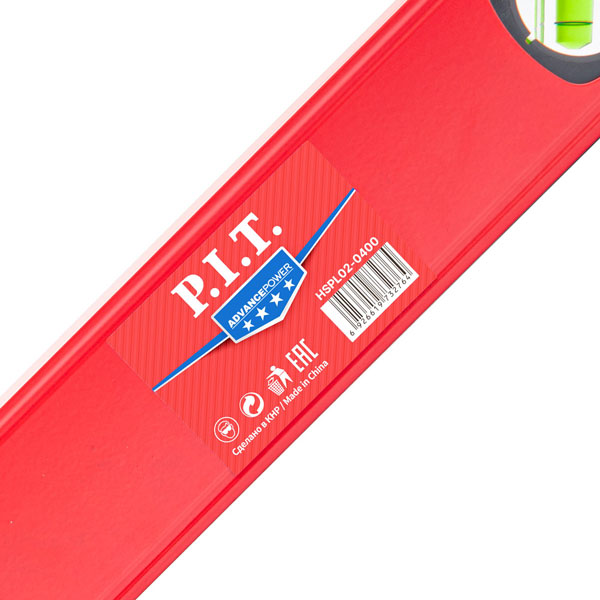 Уровень пузырьковый магнитный P.I.T. ADVANCE HSPL02-0400 (400мм, 3 капсулы, коробчатый,1мм/м)_2