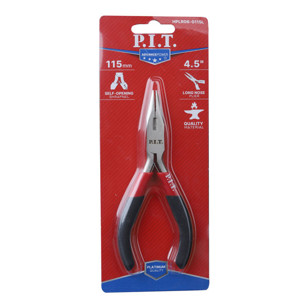 Длинногубцы мини прямые P.I.T. ADVANCE HPLR06-0115L, 115 мм, сталь CR-V, 63HRC, пружина