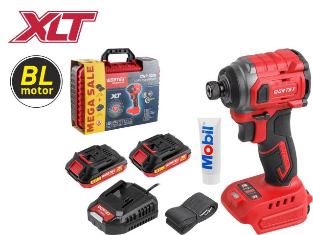 Аккум. ударный гайковерт/винтоверт WORTEX CWR 0218 в чем. XLT 1x4 А*ч, БЕСЩЕТ., 18 В, 220 Н*м (внутр. шестигр. 1/4