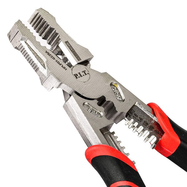 Плоскогубцы многофункциональные усиленные P.I.T. DRUA HPLP01-0225A, 225мм, 6в1, эксцентрик, никель_2