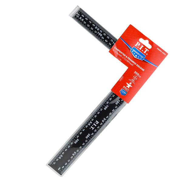 Угольник цельнометаллический P.I.T. ADVANCE HSQR01-0203 (20х30 см, 90°, двойная шкала в мм)_2