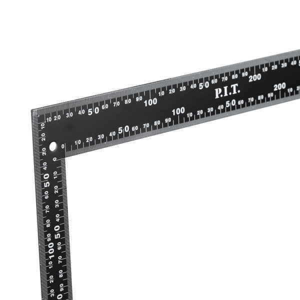 Угольник цельнометаллический P.I.T. ADVANCE HSQR01-0203 (20х30 см, 90°, двойная шкала в мм)_2