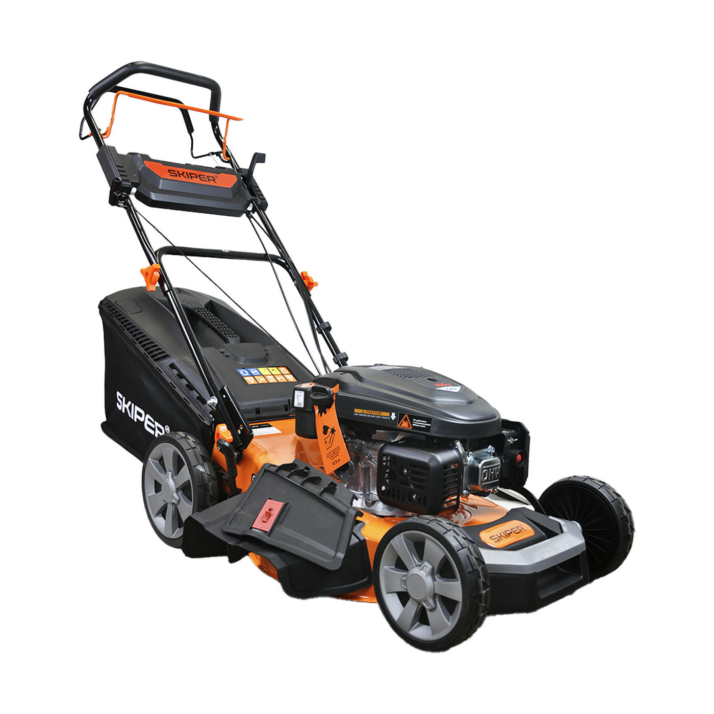 Газонокосилка бензиновая SKIPER GW512S (51 см,самоход, Loncin 5 лс, рег.об,сталь.дека, травосб.70 л)