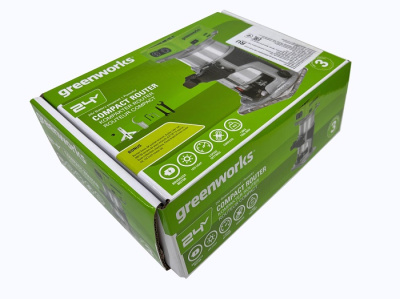 Фрезер аккумуляторный Greenworks G24RO 24V (без АКБ и ЗУ)