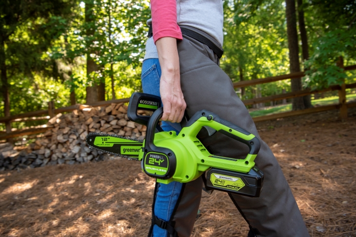 Цепная пила аккумуляторная Greenworks 24V GD24CS30K4 (1хАКБ 4Ач и ЗУ) 30см