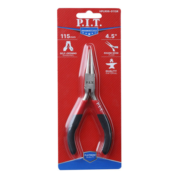 Круглогубцы мини прямые P.I.T. ADVANCE HPLR06-0115R, 115 мм, сталь CR-V, 63HRC, пружина