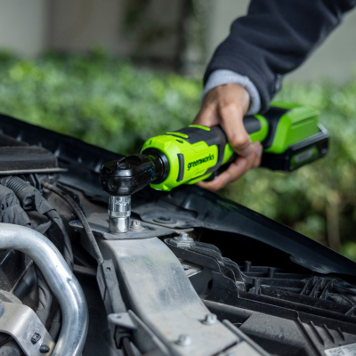 Гайковерт-трещотка аккумуляторный Greenworks 24V GD24RW 1/2" бесщеточный (без АКБ и ЗУ), сумка