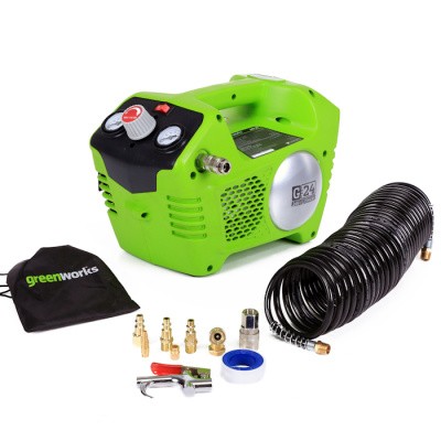 Компрессор аккумуляторный Greenworks 24V G24AC (без АКБ и ЗУ)
