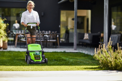 Газонокосилка аккумуляторная Greenworks 24V*2 G24X2LM41K2x (с 2хАКБ 4Ач и ЗУ) 41 см