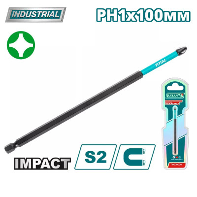 Бита ударная PH1 100 мм TOTAL TACIM71PH1100
