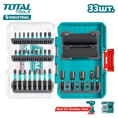 Набор ударных бит и головок TOTAL TACSDL63306 (33 шт)
