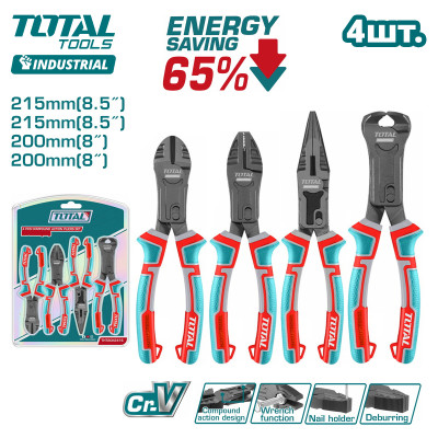 Набор шарнирно-губцевого инструмента TOTAL THT2CK241S (4 шт)