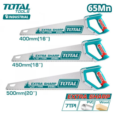 Ножовка по дереву 400,450,550 мм TOTALTOS23093 (3 шт)