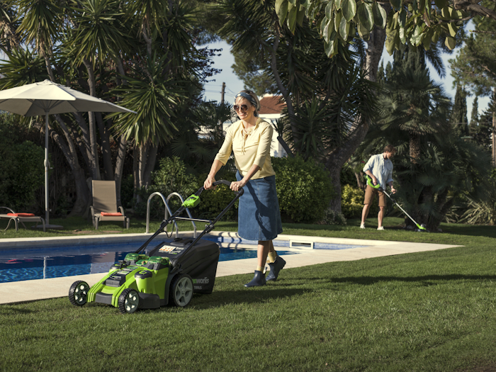 Газонокосилка аккумуляторная Greenworks 40V G40LM49DB TwinForce (без АКБ и ЗУ) 49см