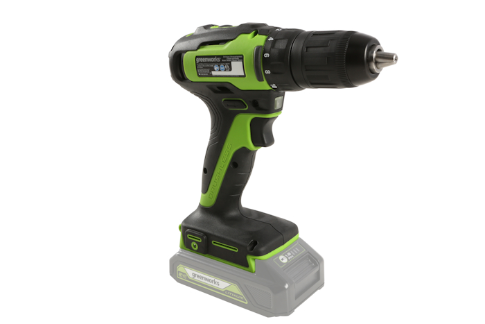 Дрель-шуруповерт аккумуляторная Greenworks 24V GD24DD35 (без АКБ и ЗУ) 35Нм