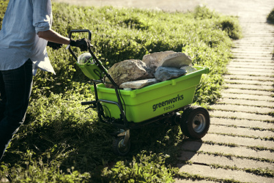 Садовая тележка самоходная Greenworks 40V G40GC (без АКБ и ЗУ)106л