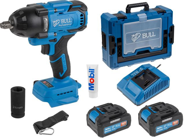 Аккум. ударный гайковерт BULL SC 1807 Xcase, XLTpro, БЕСЩЕТ., 18 В, 750 Н*м, 1/2