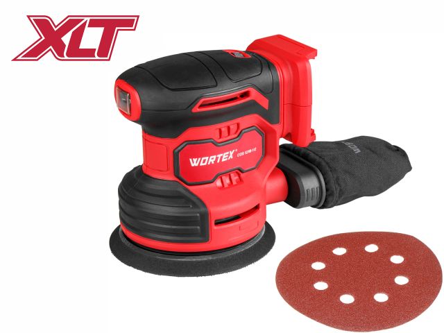 Аккум. эксцентриковая шлифмашина WORTEX COS 1218-1 E в кор. ALL1 SOLO 18В, 125 мм, 6000-13000 об/мин (Амплитуда колебаний, мм: 1.6)