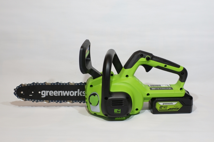 Цепная пила аккумуляторная Greenworks 24V G24CS25K2 (1хАКБ 2Ач и ЗУ) 25см