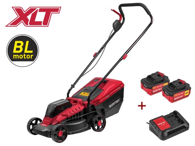 Газонокосилка аккумуляторная WORTEX CLM 3336 ALL1 XLT SET БЕСЩЁТ.ДВИГ., 18В+18В, 2акб, 4Ач, шир.3 (выс. 30-75 мм, травосборник 30 л)_2
