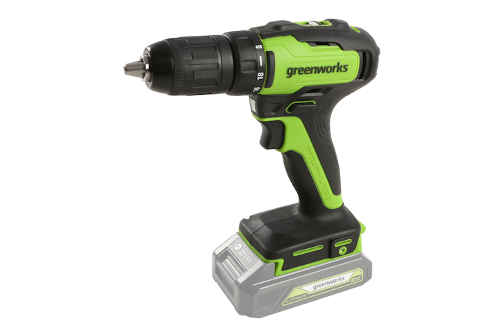 Дрель-шуруповерт аккумуляторная Greenworks 24V GD24DD35 (без АКБ и ЗУ) 35Нм