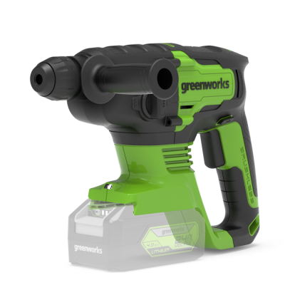 Перфоратор Greenworks GD24SDS2, 24V,бесщеточный, 2 Дж, 4500 уд/мин, 24 мм, без АКБ и ЗУ (3803007)