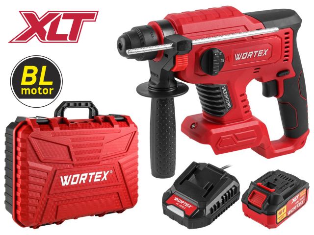 Аккум. перфоратор WORTEX CRH 1820-2 в чем. ALL1 МЕГА АКЦИЯ БЕСЩЕТ., 18 В, 2.2 Дж, 20 мм, 1х4 А*ч (вес 1,7 кг, 4 режима)