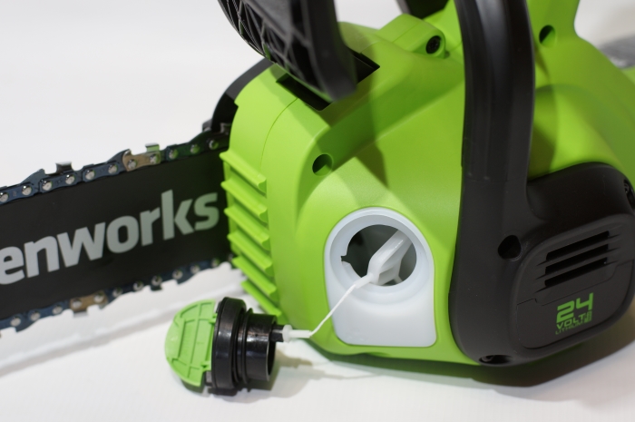 Цепная пила аккумуляторная Greenworks 24V G24CS25K4 (1хАКБ 4Ач и ЗУ) 25см