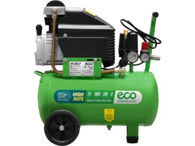 Компрессор ECO AE-251-4 коаксиальный (260 л/мин, 8 атм, коаксиальный, масляный, ресив. 24 л, 220 В, 1.80 кВт)