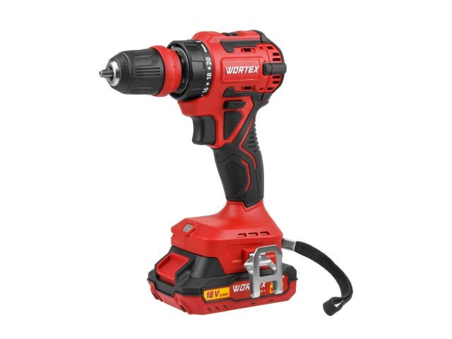 Аккум. дрель-шуруповерт WORTEX BD 2025 LiSET в чем. ALL1 XLT БЕСЩЕТ, 18 В, 55 Н*м, 2х2 А*ч + 2 насад