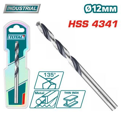 Сверло по металлу HSS 12 мм TOTAL TAC1201204