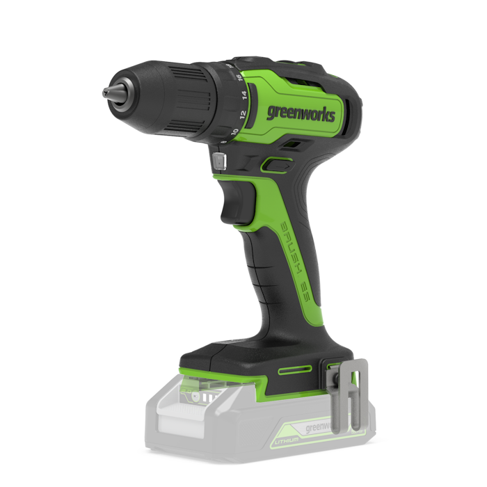 Дрель-шуруповерт аккумуляторная Greenworks 24V GD24DD35 (без АКБ и ЗУ) 35Нм