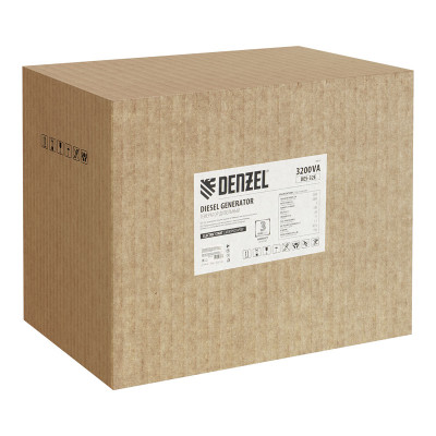 Генератор дизельный DES-32E, 3,2 кВт, 230 В, 11 л, электростартер// Denzel