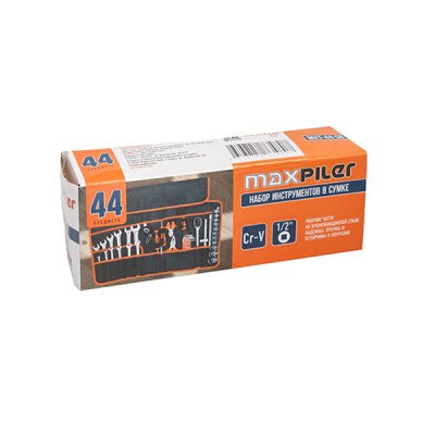 Набор инструментов в сумке, 44 предмета, 1/4", CrV, сумка оксфорд