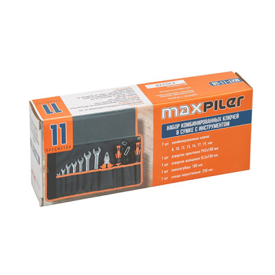 Набор комбинированных ключей в сумке с инструментом, 11 предметов, CrV, сумка оксфорд