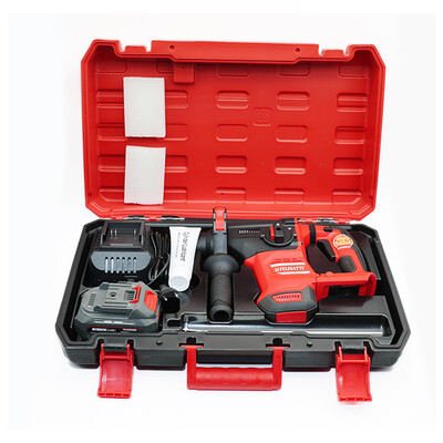 Аккумуляторный перфоратор 26мм (кейс, 1 аккум. 4,0Ач, ЗУ 4А), 18В, 26 мм, 4 Дж, 0-5200 уд/мин, 0-1200 об/мин холостого хода