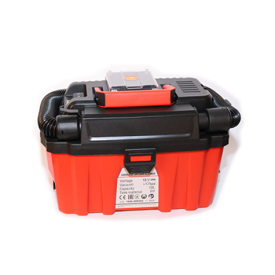 Аккумуляторный пылесос (картон, без аккум.), 18 В, 14А, бак 10 л, 15 мбар, бесщеточный двигатель