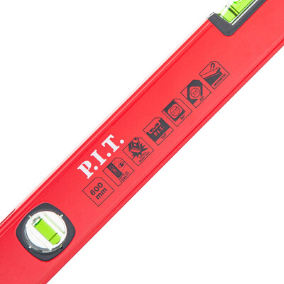 Уровень пузырьковый магнитный P.I.T. ADVANCE HSPL02-0600 (600мм, 3 капсулы, коробчатый,1мм/м)