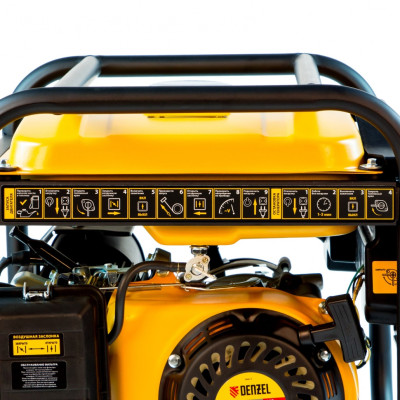 Генератор бензиновый PS-25, 2,5 кВт, 230В, 15л, ручной стартер// Denzel