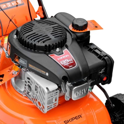 Газонокосилка бензиновая SKIPER GW401S (40 см, самоход, Loncin 4 лс, сталь.дека, травосб.45 л, +НОЖ)