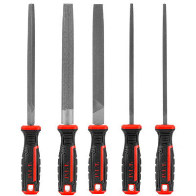 Набор напильников P.I.T. HSET03-0005 (5шт, №2, 300/200 мм, перекрестная насечка, двухкомп. рукоятка)