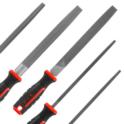 Набор напильников P.I.T. HSET03-0005 (5шт, №2, 300/200 мм, перекрестная насечка, двухкомп. рукоятка)