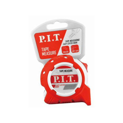 Рулетка с фиксатором P.I.T. 5 м x 19 мм, ABS+TPR