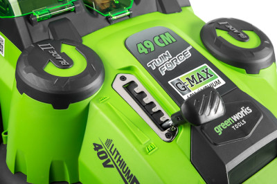 Газонокосилка аккумуляторная Greenworks 40V G40LM49DBK4 TwinForce (1хАКБ 4Ач и ЗУ) 49см
