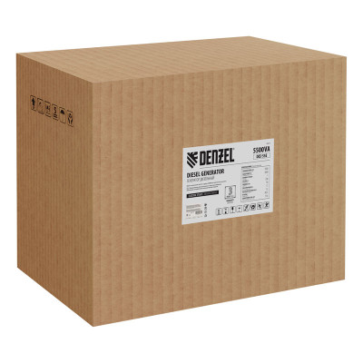 Генератор дизельный DES-55E, 5,5 кВт, 230 В, 11 л, электростартер// Denzel